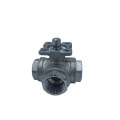 Stainless steel 304 316CF8 CF8M manual BSP NPT BSPT clamp 3pc ball valve High Platform